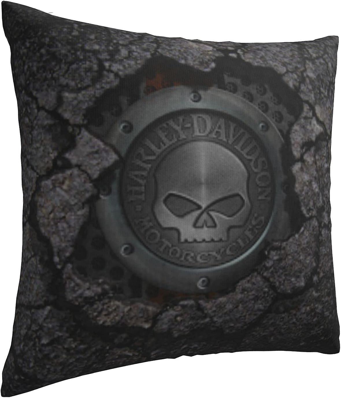 Decorative Pillowcase Harley Davidson Warm and Soft Pillowcase for Decorative Pillowcases in Bed Sofa Outdoor Cushion (H-400)