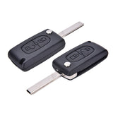 KEY CASE FOR PEUGEOT 307 308 107 207 407 - Top-Down View