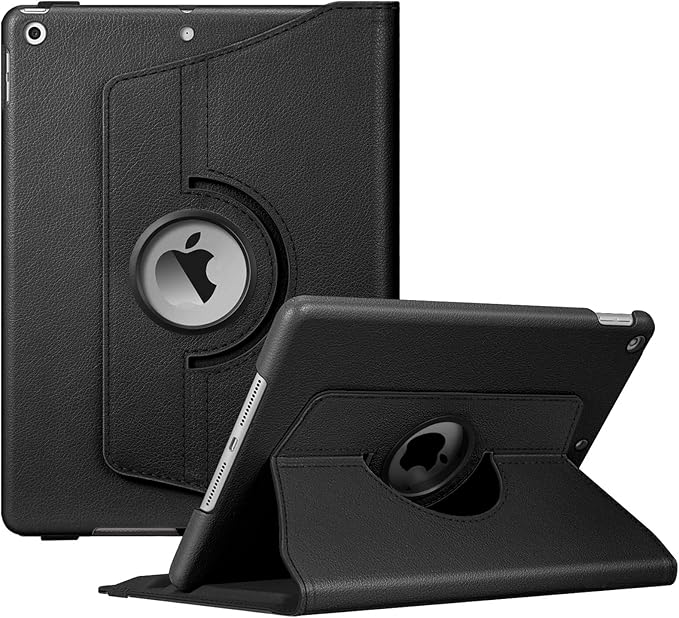 Fintie Rotating Case for iPad 9th Gen (2021) / 8th Gen (2020) / 7th Gen (2019) 10.2 inch - 360 Degree Auto Wake/Sleep, Black
