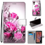 Case Compatible with Samsung Galaxy Xcover 5 Case Magnetic Card Slots Creative Rose Flower Pattern Case Coque_max