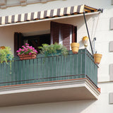 Fence fabric, privacy screen for garden fences & balcony railings, HDPE fabric, UV-stabilized, weatherproof, 1x5m, green - Front View
