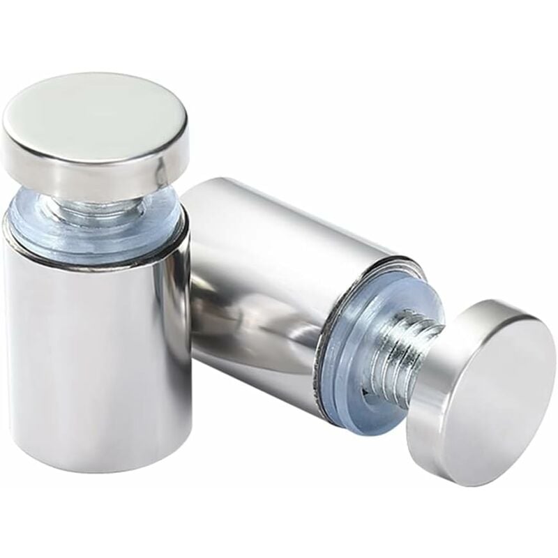 20x Spacer Screws, Glass Advertising Axis Spacer Bolt Fix Glass Advertising Spacer, Stainless Steel, 12X40mm, with Screw Mounting Accessories