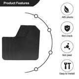 {CA}4pcs Universal Mud Flaps for Car Pickup Van Truck Mudguards with Screw