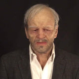 Halloween Latex Mask - Old Man Decor Realistic Face Mask for Human Wrinkle B