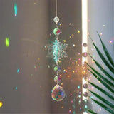 Sun Catcher Indoor Window Snowflakes Hanging Crystal Sun Catcher Prism Ball Rainbow Sun Catcher Snow