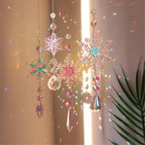 Sun Catcher Indoor Window Snowflakes Hanging Crystal Sun Catcher Prism Ball Rainbow Sun Catcher Snow