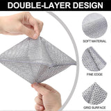 2025 Latest Model 6-Pack Multifunctional Steel Wire Dish Cloths, Double Layer - Side View