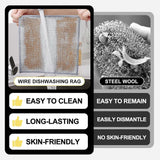 2025 Latest Model 6-Pack Multifunctional Steel Wire Dish Cloths, Double Layer