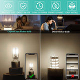 G9 LED bulbs 1.5W equivalent to 20W halogen natural white light 4000K, AC 220-240V, non-dimmable, mini bulb, flicker-free, 6-pack_MGF - Top-Down View