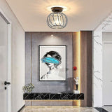 Modern Crystal Ceiling Light E27 LED Ceiling Lamp Mini Crystal Chandelier for Kitchen Dining Room Bedroom Hallway Entrance (Black)HYD - 45-Degree Angle