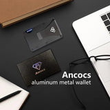 Credit Card Holder with Metal Wallet Storage Pouch_max