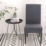 Chair Covers Set of 4 or 6, Stretch Removable Washable Chair Covers Decoration Slipcovers Seat Covers for Hotel grey-tfrf grey 6pcs