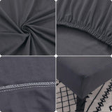 Chair Covers Set of 4 or 6, Stretch Removable Washable Chair Covers Decoration Slipcovers Seat Covers for Hotel grey-tfrf grey 6pcs