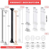 24pcs Transparent Bra Straps, Invisible Adjustable Bra Straps Non-slip Bra Replacement Straps, 8pcs Transparent Bra Strap Clips + 16pcs Bra Straps_xx_yux - Front View