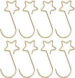 100 Christmas tree baubles hooks for decoration - Gold star