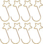 100 Christmas tree baubles hooks for decoration - Gold star