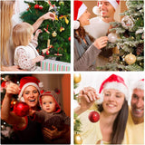 100 Christmas tree baubles hooks for decoration - Gold star