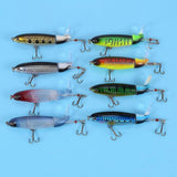 8pcs Whopper Plopper 11cm 15g Floating Popper Fishing Lure Artificial Hard Bait Wobbler Rotating Ta