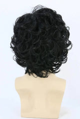 Short Black Men's Wig with Curly and Fluffy Wigs, Natural Synthetic Wigs for Men, Daily Party Wear for Men Brown 10 Inch