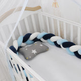 Baby rotating bed snake, bed cover decoration, handmade three-strand braid Light gray Light gray 1 meter - Front View