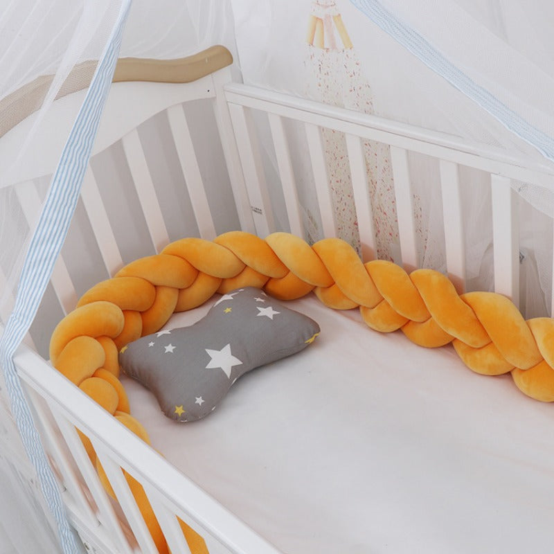 Baby rotating bed snake, bed cover decoration, handmade three-strand braid Light gray Light gray 1 meter