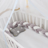 Baby rotating bed snake, bed cover decoration, handmade three-strand braid Light gray Light gray 1 meter