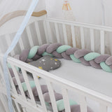 Baby rotating bed snake, bed cover decoration, handmade three-strand braid Light gray Light gray 1 meter