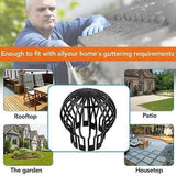 Set of 4 downpipe covers, gutter covers 145 x 11 cm - Brand - Black - Front View