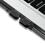 McDodo CA-4673 Angled Lightning cable, LED, 2A, 1.8m, black_max 20 - Side View