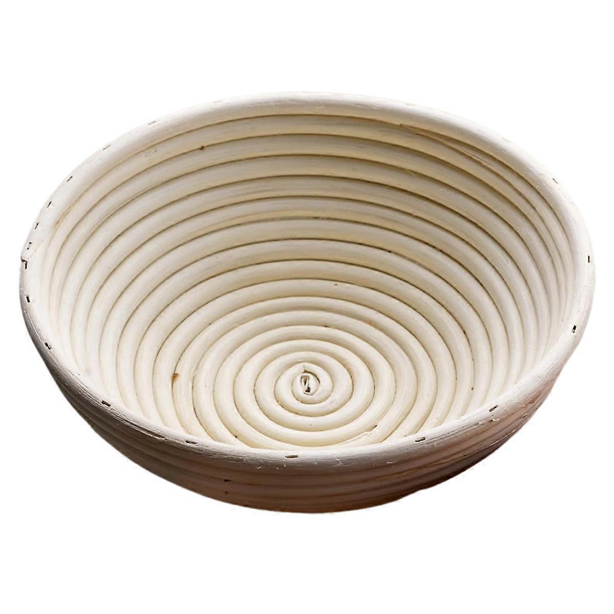 Dough Protection Basket Round Handmade Rattan Basket, 23x8cm_tfrf