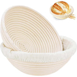 Dough Protection Basket Round Handmade Rattan Basket, 23x8cm_tfrf