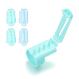 4pcs Yarn Guide Finger Holder Knitting Thimble Tool Plastic Yarn Guide Separated Yarns - Front View