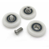Set of 8 Replacement Shower Door Rollers Wheels 23mm Diameter - Top-Down View