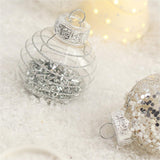 Set of 25 white Christmas tree balls - Christmas tree decoration -—max - Top-Down View