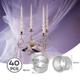Candlesticks for conical candles, candlestick, tealight holder, candle insert table candle, candle cup - Front View