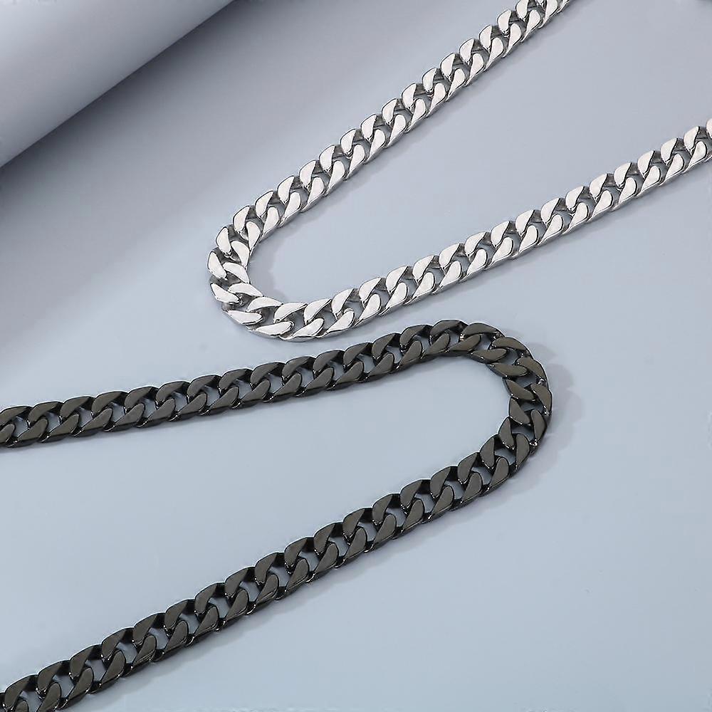 Necklace for Men 50/60CM 316L Stainless Steel 15MM Width Curb Cuban Link Chains On Neck Jewelry Men's Necklace Accessories (Multicolor, 50CM)