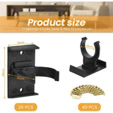 20 pcs Furniture Foot Fixing Clamp 28mm to 32mm Plinth Clamp Screwable Plinth Clamp Kick Plate Clamp Kitchen Plinth Fixing Clamp with 40 Screws, DEBUNS - Front View