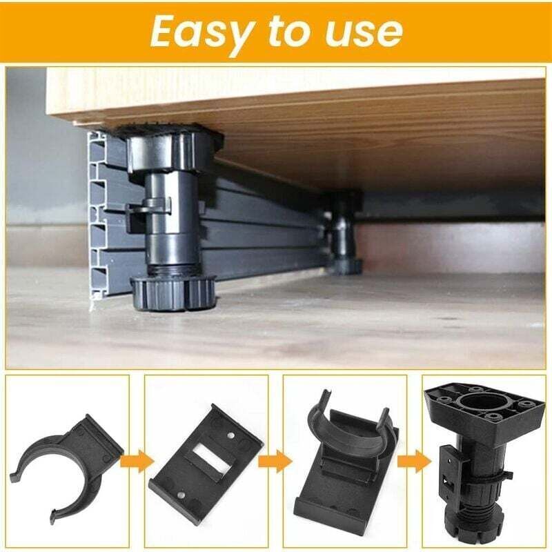 20 pcs Furniture Foot Fixing Clamp 28mm to 32mm Plinth Clamp Screwable Plinth Clamp Kick Plate Clamp Kitchen Plinth Fixing Clamp with 40 Screws, DEBUNS