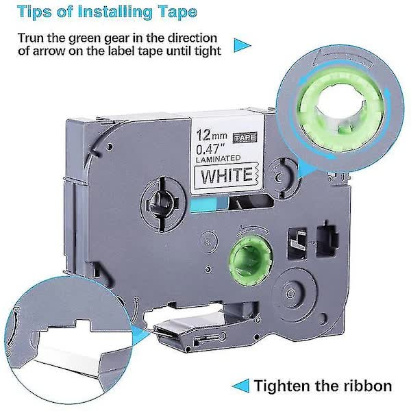 5-pack label printer tape for Brother Tze-231 -231 laminated P-touch label printer tape, for model Pt D best gift