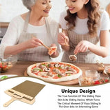 Sliding Pizza Shovel Pala Pizza Scorrevole Pizza Shovel That Transfers Pizza Perfectly Non-Stick_OF - Top-Down View