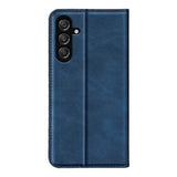 Retro-skin Magnetic Leather Phone Case Dark Blue For Samsung Galaxy M34 5G - Side View