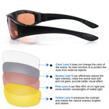 pcs Cycling Glasses Windproof Glasses Desert Dustproof Glasses Cycling Glasses Sports Glasses with Built-in Foam Goggles - Front View