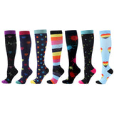 Pairs Compression Socks for Women and Men 15-20 mmHg Gradual Support Knee High Socks for Nurses, Athletes, Medical Use