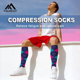 Pairs Compression Socks for Women and Men 15-20 mmHg Gradual Support Knee High Socks for Nurses, Athletes, Medical Use