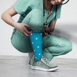 Pairs Compression Socks for Women and Men 15-20 mmHg Gradual Support Knee High Socks for Nurses, Athletes, Medical Use - 45-Degree Angle