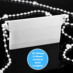 Bottom chain for vertical blinds for 89 mm slats, 20 meters, 200 clips—yux