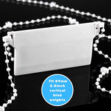 Bottom chain for vertical blinds for 89 mm slats, 20 meters, 200 clips—yux - Side View