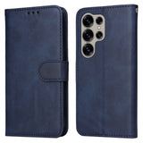 SKALO Samsung S25 Ultra PU Leather Wallet Case - Multiple Colors Blue_max Blue