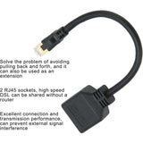 RJ45 Splitter Adapter, 1 to 2 Port RJ45 Network Ethernet Adapter Splitter, CAT8 Network Cable Splitter Adapter for Home Office, - Side View