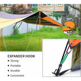 16 Pieces Rubber Straps with Hooks, Tent Rubber Hook, Camping Tent Hook Rubber Strap, for Camping, Tarpaulins, Awnings, Tents--Green
